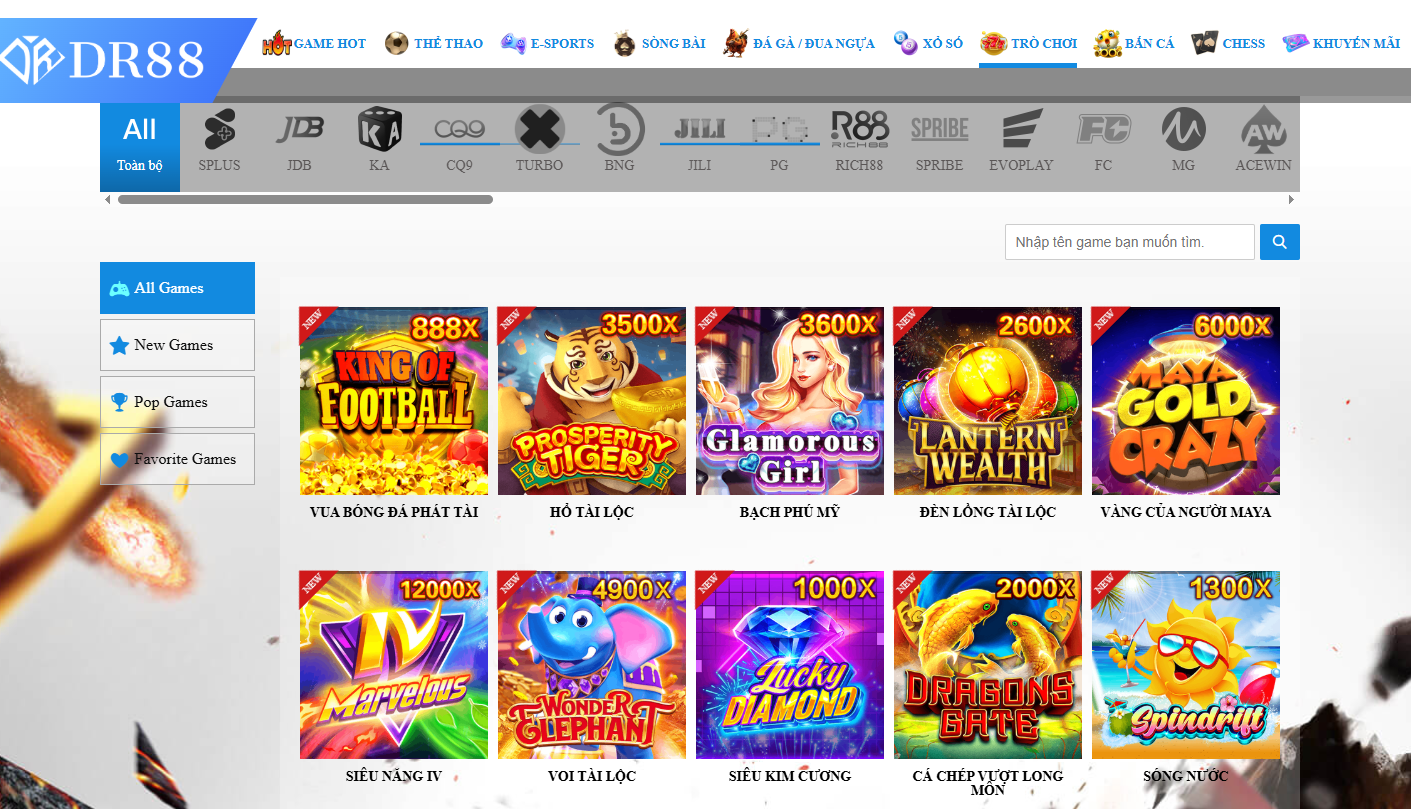 Tổng quan sảnh nổ hũ DR88