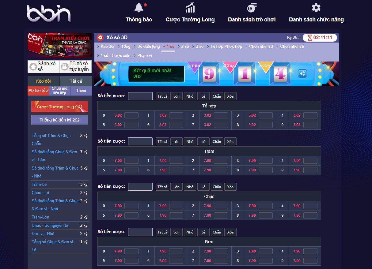 Các nhà cung cấp tại sảnh xổ số DR88